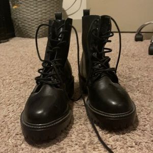 Forever 21 Black Combat Boot